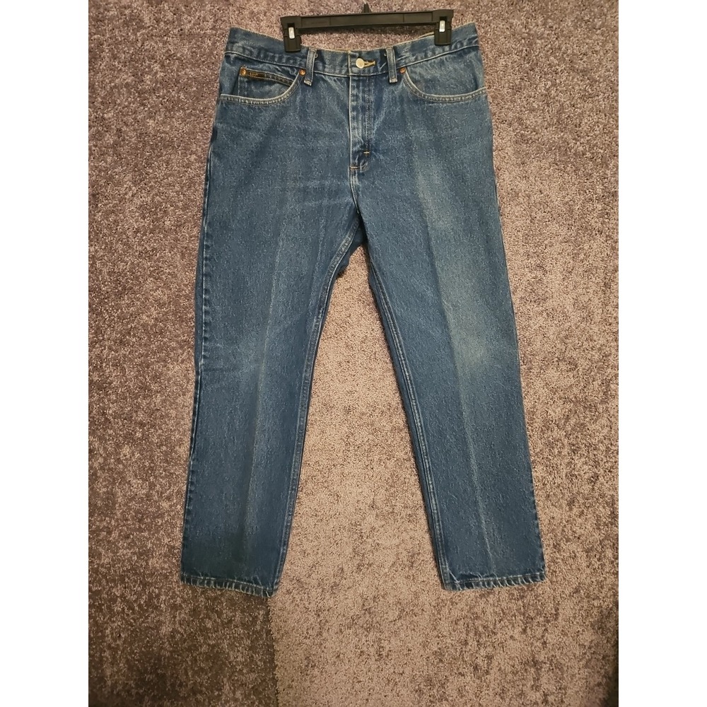Mens Lee Regular Fit Straight Leg 36x30 Med Blue
